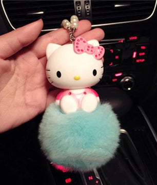 Hello Kitty KT Cute Cat Car Interior Pendant ornaments Anime dolls Car - Lusy Store