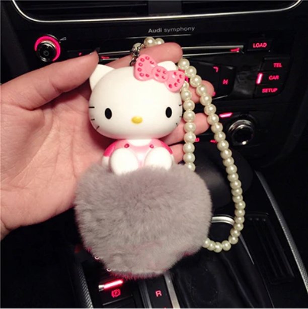 Hello Kitty KT Cute Cat Car Interior Pendant ornaments Anime dolls Car - Lusy Store