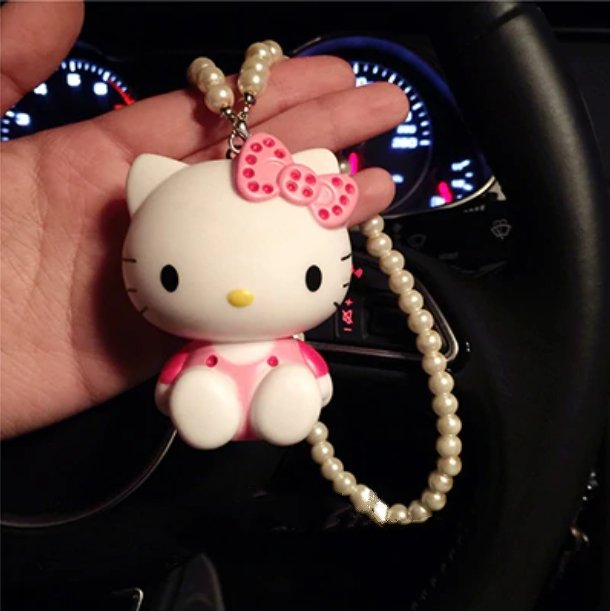 Hello Kitty KT Cute Cat Car Interior Pendant ornaments Anime dolls Car - Lusy Store