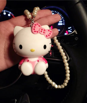 Hello Kitty KT Cute Cat Car Interior Pendant ornaments Anime dolls Car - Lusy Store