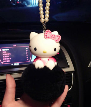 Hello Kitty KT Cute Cat Car Interior Pendant ornaments Anime dolls Car - Lusy Store