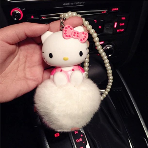 Hello Kitty KT Cute Cat Car Interior Pendant ornaments Anime dolls Car - Lusy Store