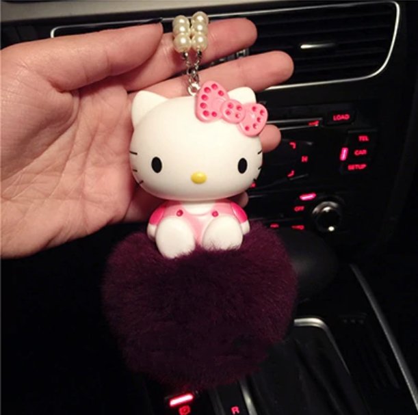 Hello Kitty KT Cute Cat Car Interior Pendant ornaments Anime dolls Car - Lusy Store