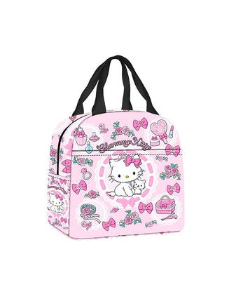 Hello Kitty Lunchbox Sanrio Students Portable Zipper Camping Picnic Bags Waterproof HK87 - Lusy Store LLC