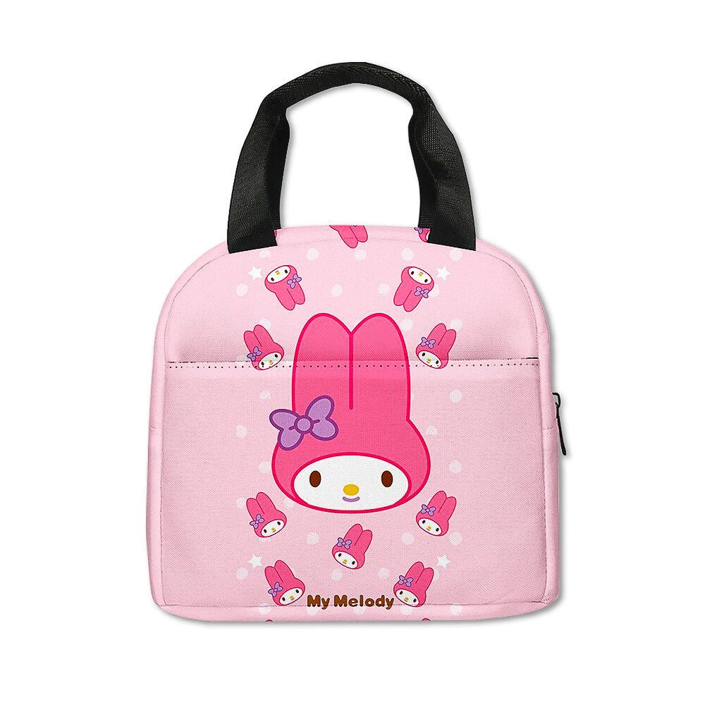 Hello Kitty Lunchbox Sanrio Students Portable Zipper Camping Picnic Ba