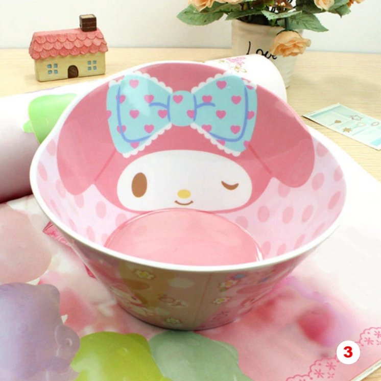 Hello Kitty Melody child Bowl With Food grade melamine Popular brands Bowl Slip-resistant Tableware Set - Lusy Store