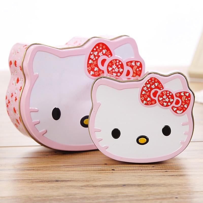 Hello Kitty Mini Tin Metal Box Sealed Jar Candy Boxes Jewelry Storage Box Cute - Lusy Store