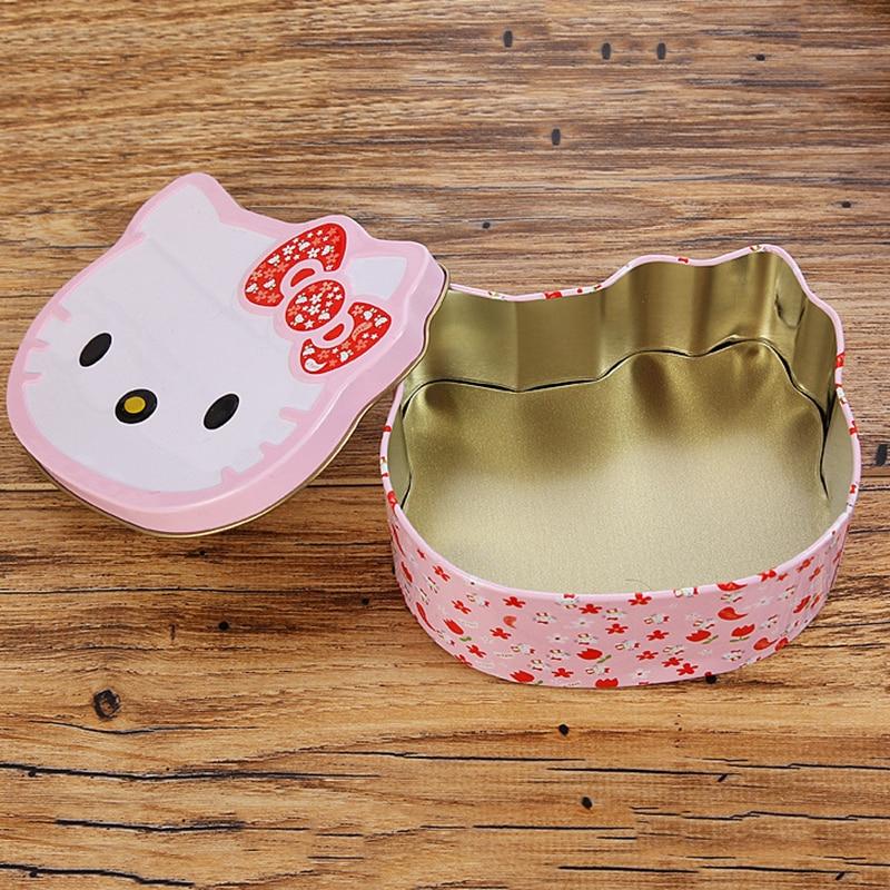 Hello Kitty Mini Tin Metal Box Sealed Jar Candy Boxes Jewelry Storage Box Cute - Lusy Store