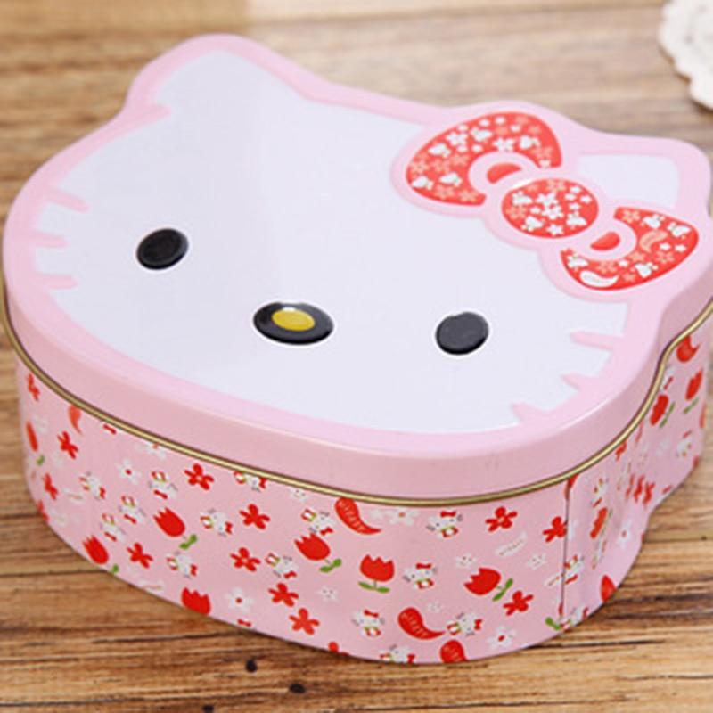 Hello Kitty Mini Tin Metal Box Sealed Jar Candy Boxes Jewelry Storage Box Cute - Lusy Store