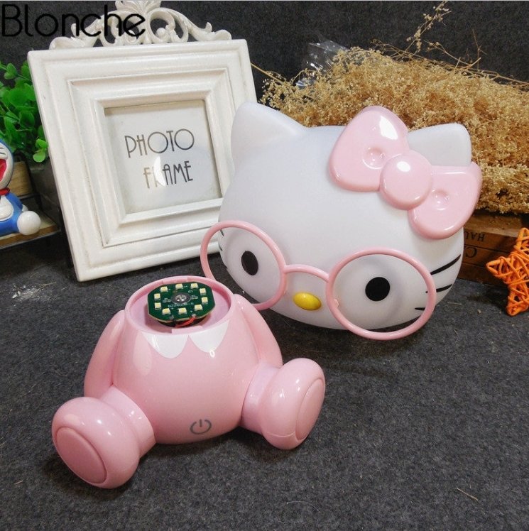 Hello Kitty Night Light Cartoon Led USB Night Lamps - Lusy Store