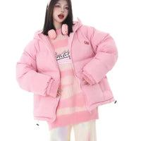 Hello Kitty Padded Cotton Clothes Thickened Warm Loose Coat for Women Girls - Lusy Store LLC