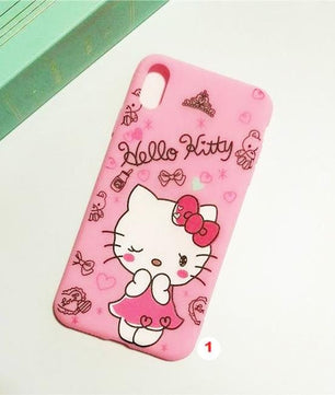 Hello Kitty Phone Case For iphone X XS MAX XR Soft Silicone Pink Doll Back Cover For coque iphone 6 6S 7 8 Plus - Lusy Store