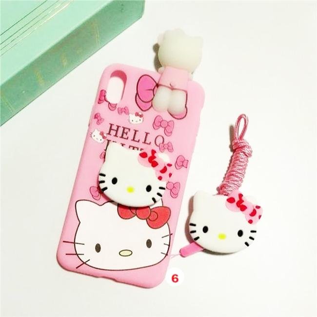 Hello Kitty Phone Case For iphone X XS MAX XR Soft Silicone Pink Doll Back Cover For coque iphone 6 6S 7 8 Plus - Lusy Store