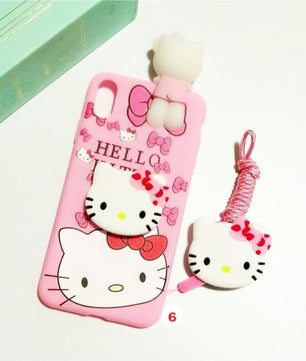 Hello Kitty Phone Case For iphone X XS MAX XR Soft Silicone Pink Doll Back Cover For coque iphone 6 6S 7 8 Plus - Lusy Store