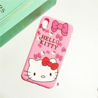 Hello Kitty Phone Case For iphone X XS MAX XR Soft Silicone Pink Doll Back Cover For coque iphone 6 6S 7 8 Plus - Lusy Store