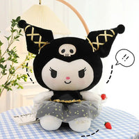 Hello Kitty Plush Doll Toy Cartoon Cute Anime Black Gold Kuromi Luxury Sleeping Pillow Doll Girls Birthday Gift - Lusy Store LLC