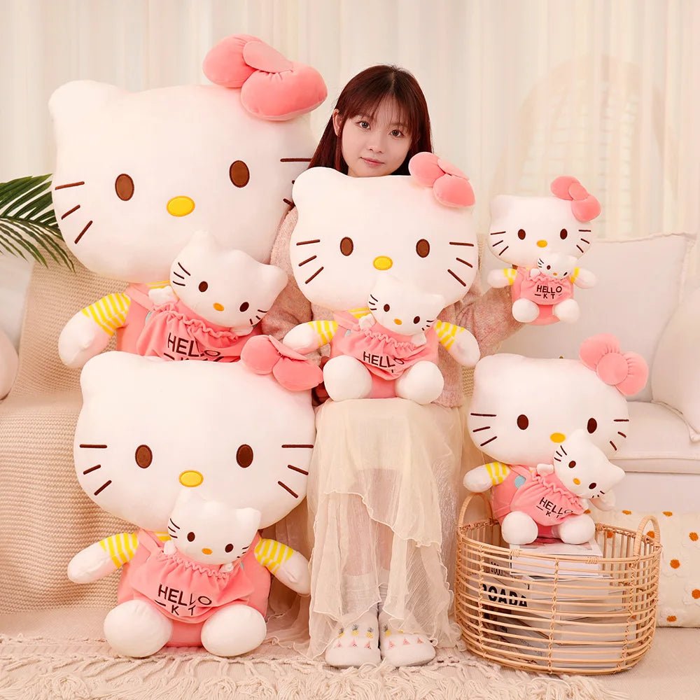 Hello Kitty Plush Toys, Cute Cat Pillow Plush, Soft Doll Toys, Stuffed  Animals Toy Birthday Gifts for Girls Kids (Pink)