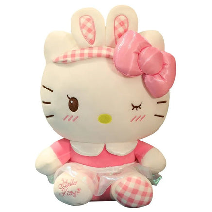 Hello Kitty Plush Sanrio Bow tie Kawali Pillow Cute Cartoon Soft Gifts - Lusy Store LLC