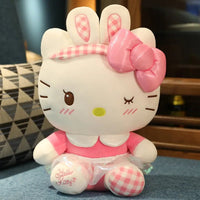 Hello Kitty Plush Sanrio Bow tie Kawali Pillow Cute Cartoon Soft Gifts - Lusy Store LLC