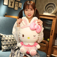 Hello Kitty Plush Sanrio Bow tie Kawali Pillow Cute Cartoon Soft Gifts - Lusy Store LLC