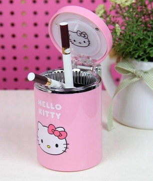 Hello Kitty Portable Car Led Lamp Smoke Ash Cylinder Holder - Lusy Store
