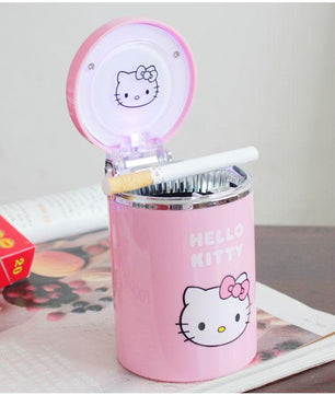 Hello Kitty Portable Car Led Lamp Smoke Ash Cylinder Holder - Lusy Store