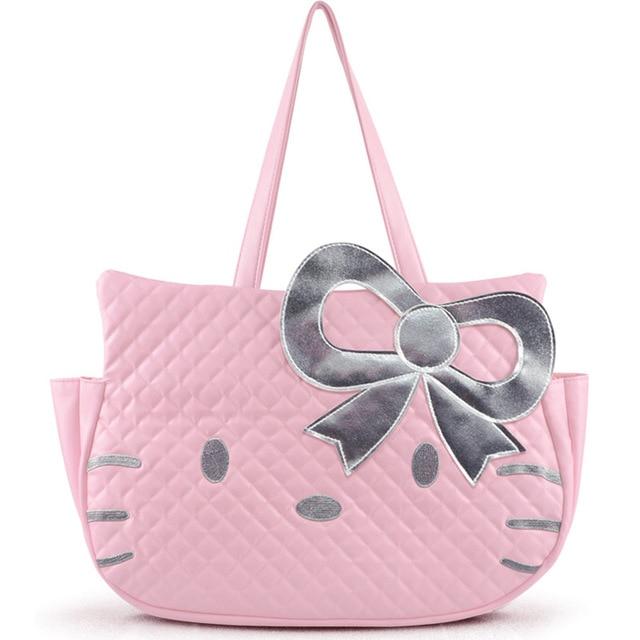 Hello Kitty PU Handbag Girl's Women's High Capacity Travel Casual Messenger Bags Shoulder Tote - Lusy Store