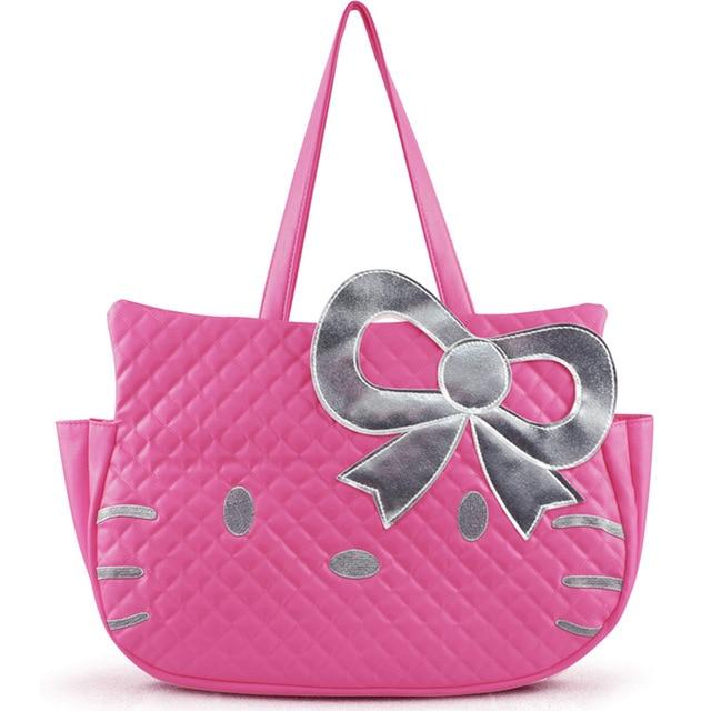 Hello Kitty PU Handbag Girl's Women's High Capacity Travel Casual Messenger Bags Shoulder Tote - Lusy Store