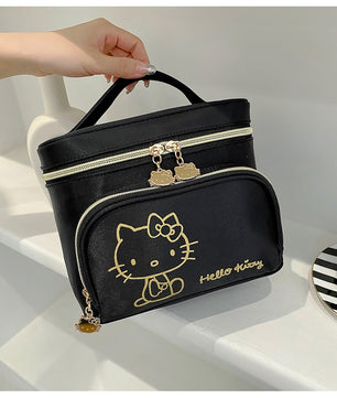 Hello Kitty Purse Cosmetic Bag Fresh Canvas Portable Mommy Bag Kawaii Box Makeup Pouch C105 - Lusy Store