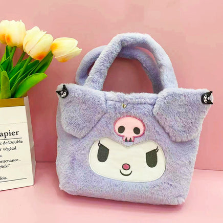 Hello Kitty Purse Melody Cinnamoroll Kulomi Handbag Cartoon Plush Purse Gift C98 - Lusy Store
