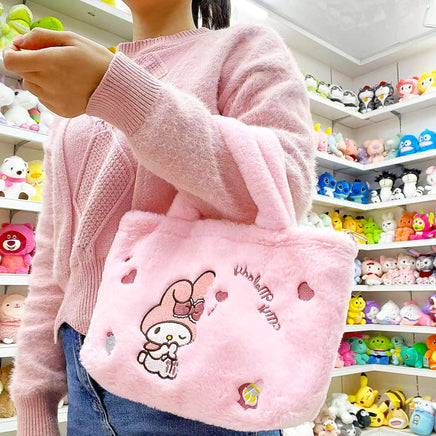 Hello Kitty Purse Melody Cinnamoroll Kulomi Handbag Cartoon Plush Purse Gift C98 - Lusy Store