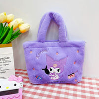 Hello Kitty Purse Melody Cinnamoroll Kulomi Handbag Cartoon Plush Purse Gift C98 - Lusy Store