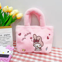 Hello Kitty Purse Melody Cinnamoroll Kulomi Handbag Cartoon Plush Purse Gift C98 - Lusy Store