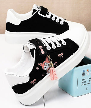 Hello Kitty Shoes Canvas Shoes Kawaii Low Top Girls Sneakers S84 - Lusy Store