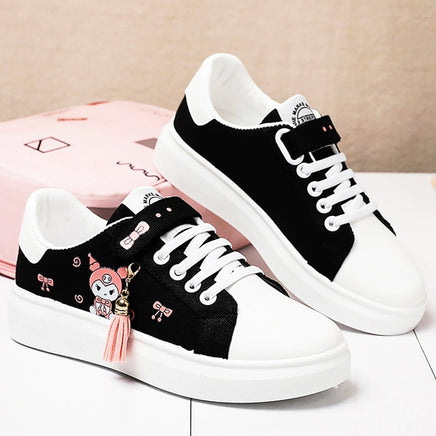 Hello Kitty Shoes Canvas Shoes Kawaii Low Top Girls Sneakers S84 - Lusy Store