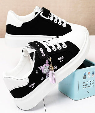 Hello Kitty Shoes Canvas Shoes Kawaii Low Top Girls Sneakers S84 - Lusy Store