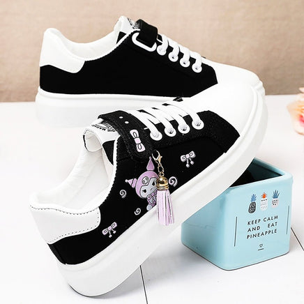 Hello Kitty Shoes Canvas Shoes Kawaii Low Top Girls Sneakers S84 - Lusy Store