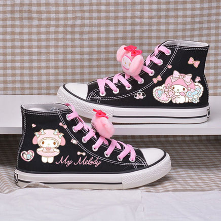 Hello Kitty Shoes Kuromi Canvas Sanrio My Melody Cinnamoroll Sports Girls Shoes S73 - Lusy Store