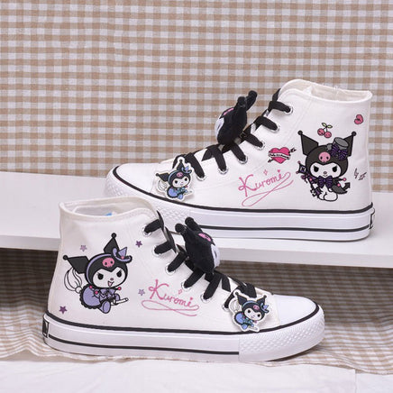 Hello Kitty Shoes Kuromi Canvas Sanrio My Melody Cinnamoroll Sports Girls Shoes S73 - Lusy Store