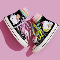 Hello Kitty Shoes Kuromi Canvas Sanrio My Melody Cinnamoroll Sports Girls Shoes S73 - Lusy Store