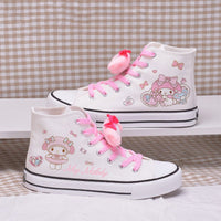 Hello Kitty Shoes Kuromi Canvas Sanrio My Melody Cinnamoroll Sports Girls Shoes S73 - Lusy Store