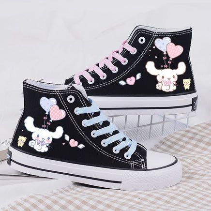 Hello Kitty Shoes Kuromi Canvas Sanrio My Melody Cinnamoroll Sports Girls Shoes S73 - Lusy Store