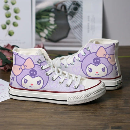 Hello Kitty Shoes Kuromi Mymelody Canvas Shoe Kawaii Versatile Board Shoes Gift For Girls - Lusy Store LLC