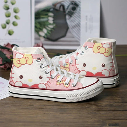 Hello Kitty Shoes Kuromi Mymelody Canvas Shoe Kawaii Versatile Board Shoes Gift For Girls - Lusy Store LLC