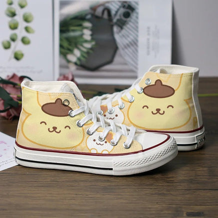 Hello Kitty Shoes Kuromi Mymelody Canvas Shoe Kawaii Versatile Board Shoes Gift For Girls - Lusy Store LLC