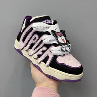 Hello Kitty Shoes Platform Stitching Letter Shoes Fashion Casual S70 - Lusy Store