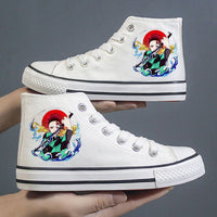 Hello Kitty Shoes Sanrios Kawaii Cinnamoroll New Canvas Shoes High Top Breathable Sneakers Gift S74 - Lusy Store
