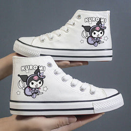 Hello Kitty Shoes Sanrios Kawaii Cinnamoroll New Canvas Shoes High Top Breathable Sneakers Gift S74 - Lusy Store