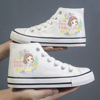 Hello Kitty Shoes Sanrios Kawaii Cinnamoroll New Canvas Shoes High Top Breathable Sneakers Gift S74 - Lusy Store