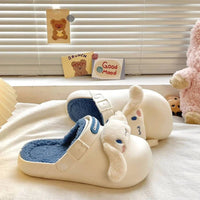 Hello Kitty Slippers Cute Cotton Women Y2k Waterproof Home Plush Shoes Anime Sweet Girls Warm Shoes - Lusy Store LLC